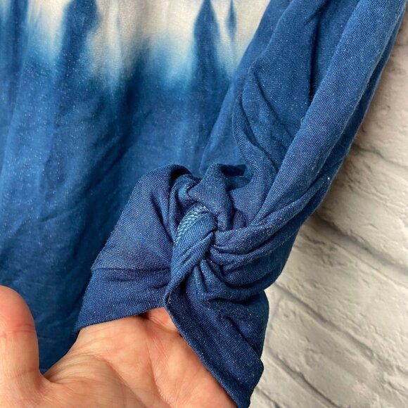 Simply Vera Vera Wang Small Blue Gray Tie Dye Sweatshirt NEW - Picture 4 of 14